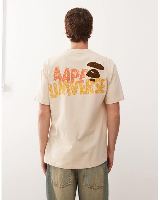 Aape By A Bathing Ape Natural Aape By A Bathing Ape Boxy T-shirt for men