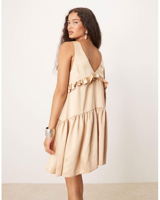 ASOS Natural – mini-hängerkleid