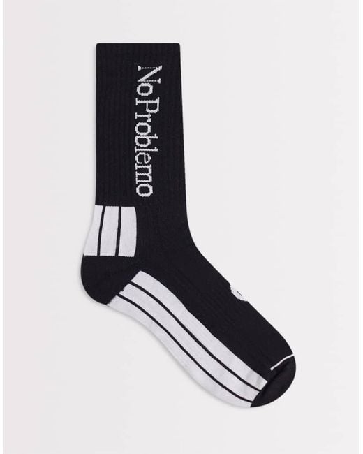 No Problemo Black Logo Socks