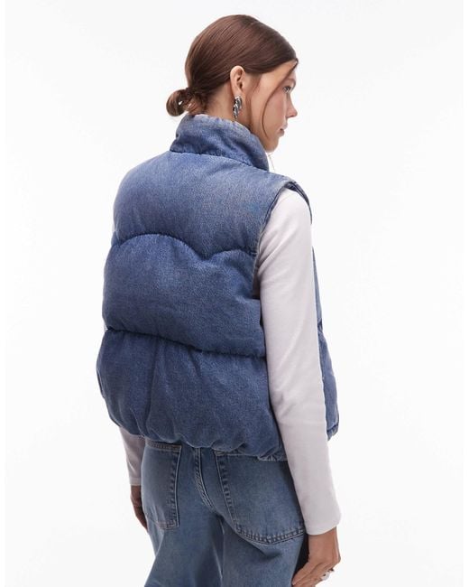Levi's Blue – denim-steppweste im western-design