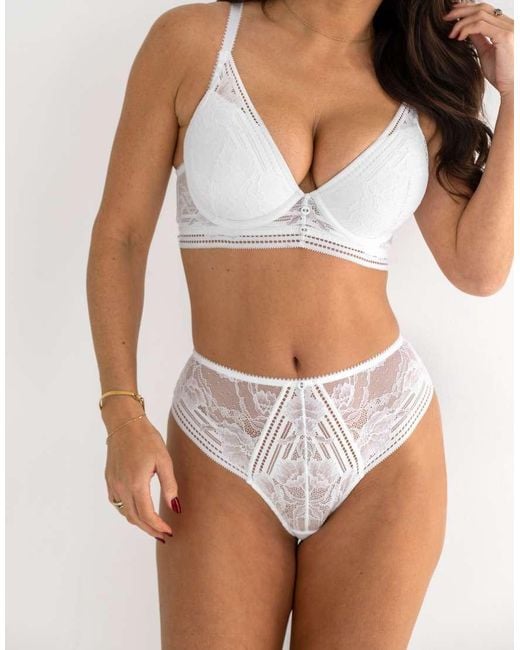 Pour Moi Brown Taylor Lace Midi Brazilian Brief