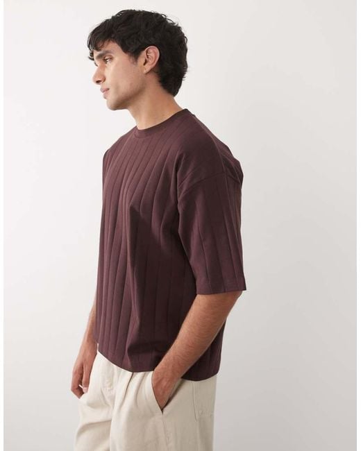 ASOS Purple Boxy Oversized T-Shirt for men