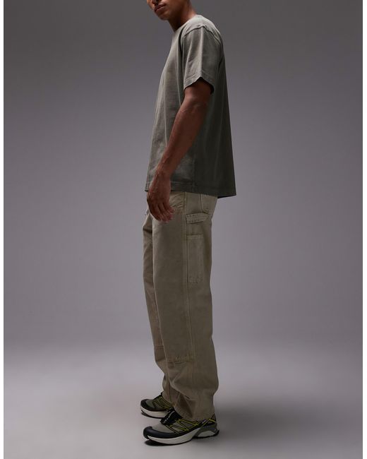 Carhartt Gray Double Knee Relaxed Stright Fit Jeans for men