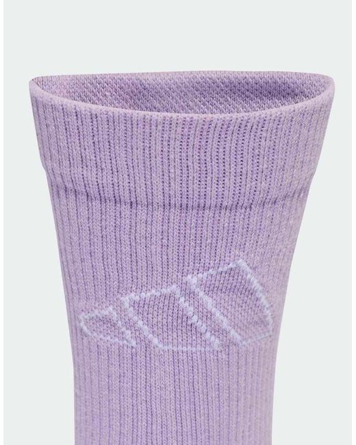 Pack De 3 Pares De Calcetines De Color Blanco, Ciruela Empolvado Y Blanco Desgastado Con Logo De Adidas Originals de color Purple