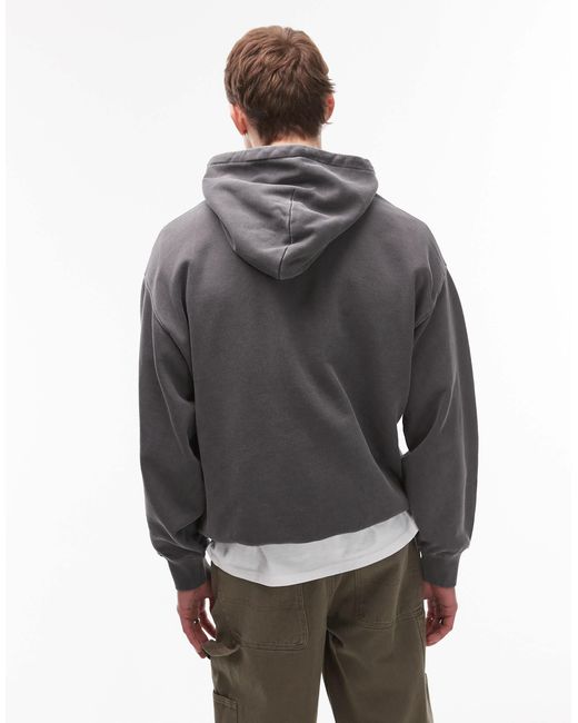 Library - sweat à capuche avec motif - délavé Carhartt pour homme en coloris Gray