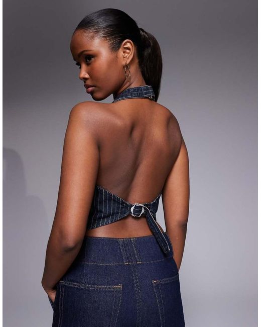 Abrand Jeans Blue Abrand Cropped Denim Waistcoat