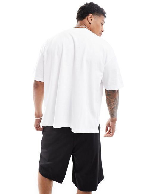 ASOS – schweres oversize-t-shirt in White für Herren