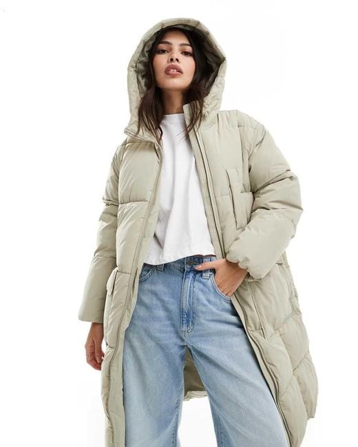 Vero Moda Oversized Gewatteerde Jas Met Lange Pasvorm in het Blue