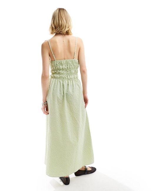 Glamorous Green Ruched Bust Cami Maxi Dress