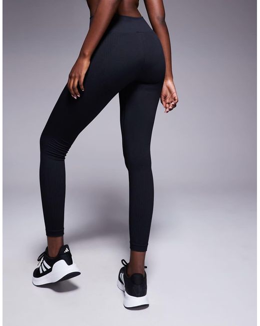Adidas Originals Blue Adidas Training Knitted Full Length leggings