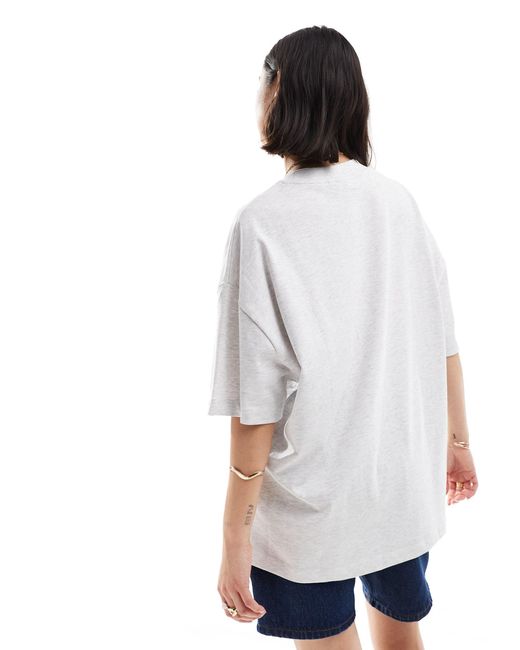 Camiseta gris hielo jaspeado ASOS de color White