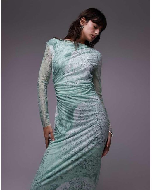 other stories sheer printed midi dress &amp; Other Stories + Sheer Leopard Midi Dress