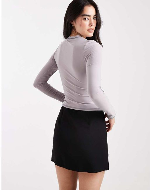 ASOS White Split Front Mini Skirt