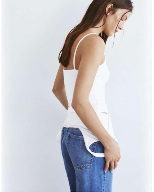 Pull&Bear White Fine-strap Top