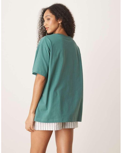 ASOS Blue Oversized T-shirt With Sun Graphic