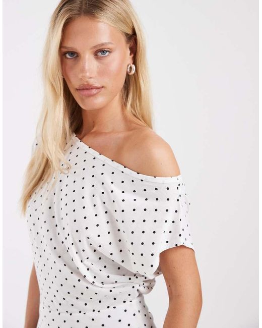 Hollister White Short Sleeve Off Shoulder Top