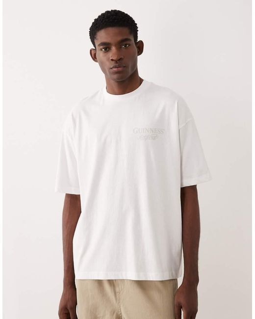 ASOS White Oversized T-shirt With Guinness Print for men