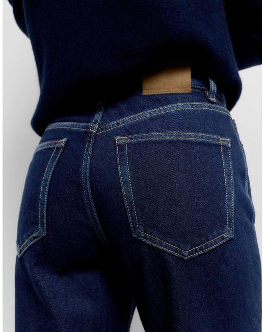 Pull&Bear Blue Petite High-waist Mom Fit Jeans