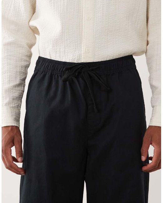 ASOS White baggy Fit Linen Blend Trousers for men