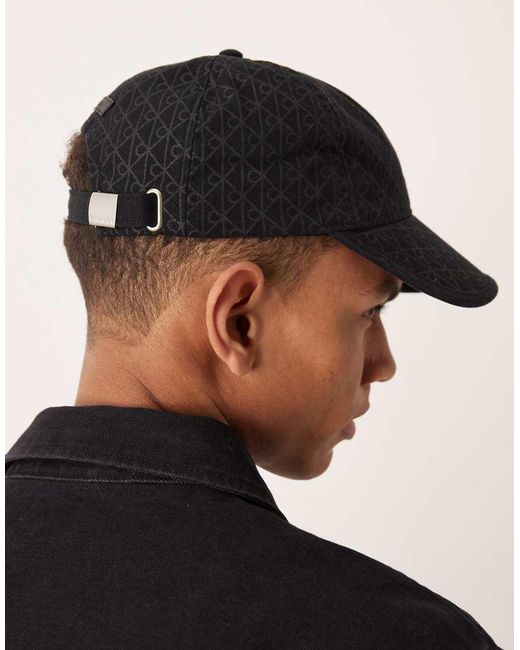 Calvin Klein Black Emblem Print Cap for men