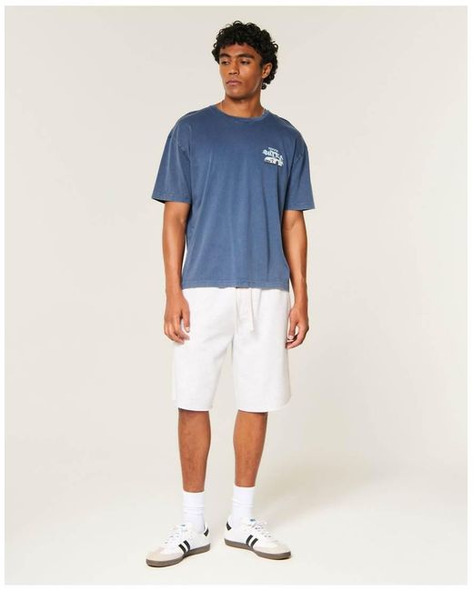 Hollister Blue Boxy Toyota Supra Graphic Tee for men