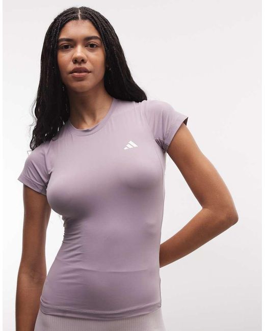 Adidas Originals Purple Adidas Training Essentials T-Shirt