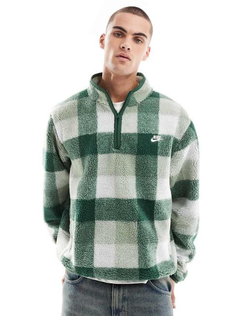 Nike Green Club Half Zip Fleece for men