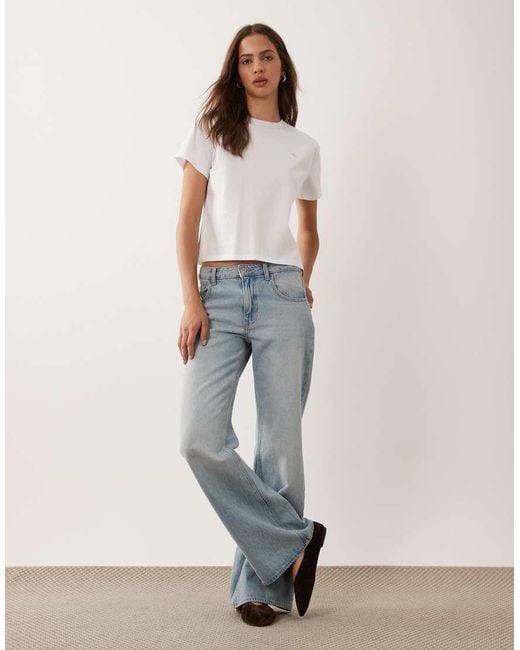 Abercrombie & Fitch White Icon Logo Everyday T-shirt