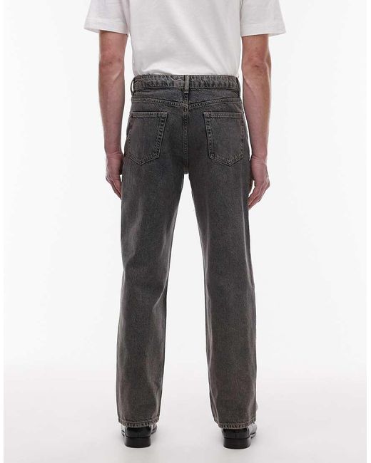 Topman Red Rigid baggy Jeans for men