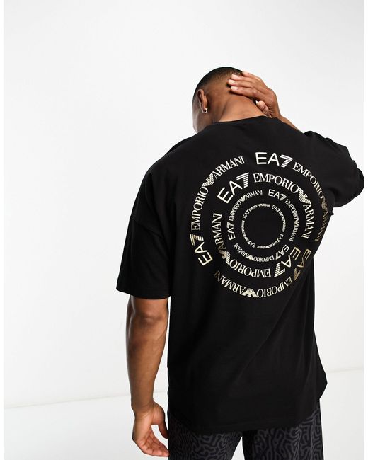 EA7 Emporio Armani - - T-shirt Met Logoprint Op in het Black voor heren