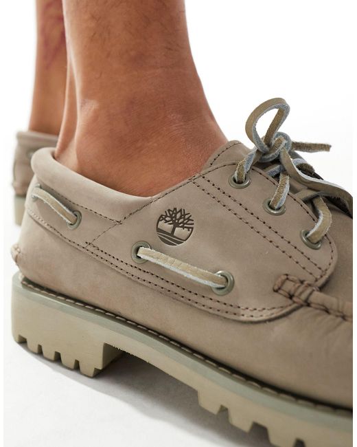Timberland Brown Authentic Classics 3 Eye Boat Shoes for men