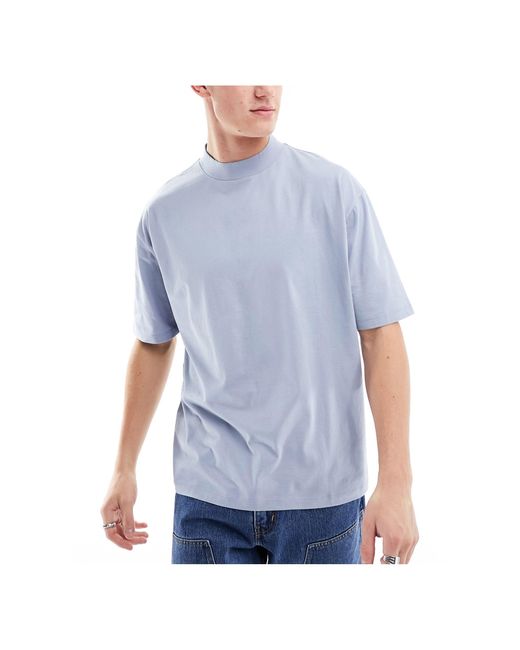 ASOS Blue 3 Pack Oversized Turtle Neck T-shirt for men