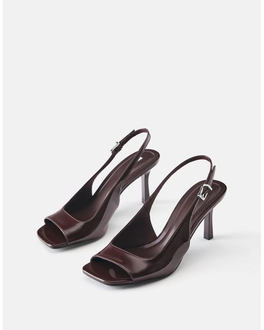 Pull&Bear Brown Slingback-heels