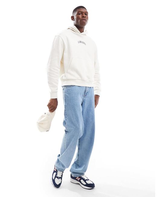 ASOS – kastiger oversize-kapuzenpullover in Gray für Herren