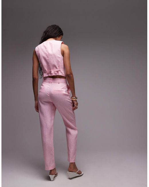 Mango Gray Linen Tailored Trouser Co-ord