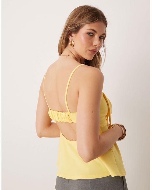ASOS Yellow Large Bow Detail Cami