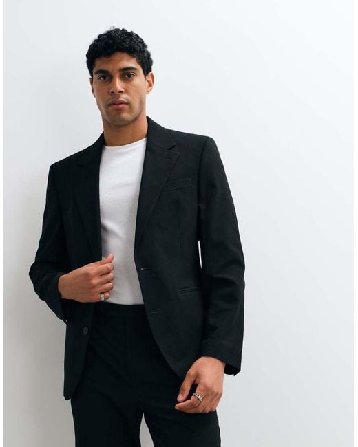 ASOS Black Slim Suit Blazer for men