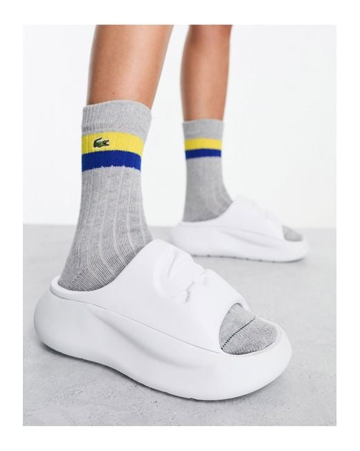 Lacoste deluxe cheap sliders