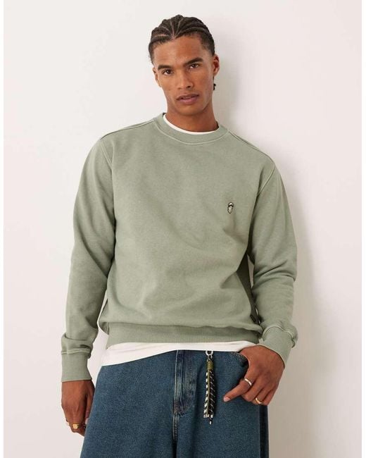 Pompeii UK Green Pompeii Emilio Cotton Sweatshirt for men