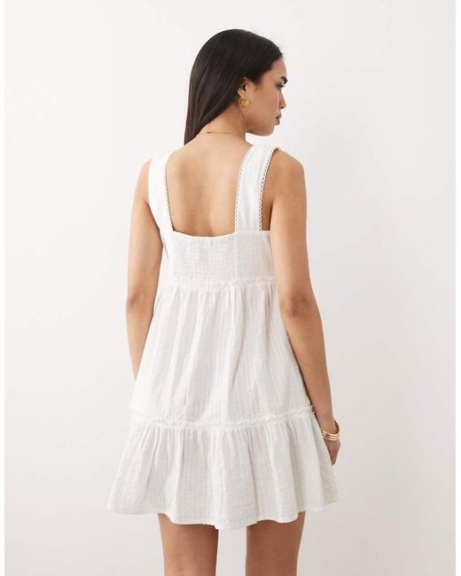 Iisla & Bird White Button Down Mini Beach Dress