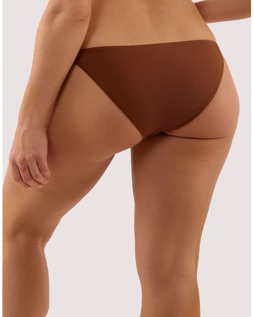 Wolf & Whistle Brown Tamzin Chocolate Tanga Side Bikini Brief With Hardwear