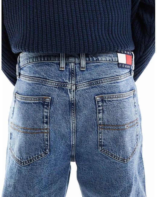 Vaqueros Con Lavado Medio De Corte Tapered Holgado Isaac De -Azul Tommy Hilfiger de hombre de color Blue