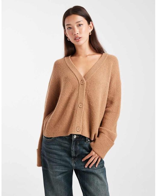 Miss Selfridge Blue Wide Cuff V Neck Cardigan