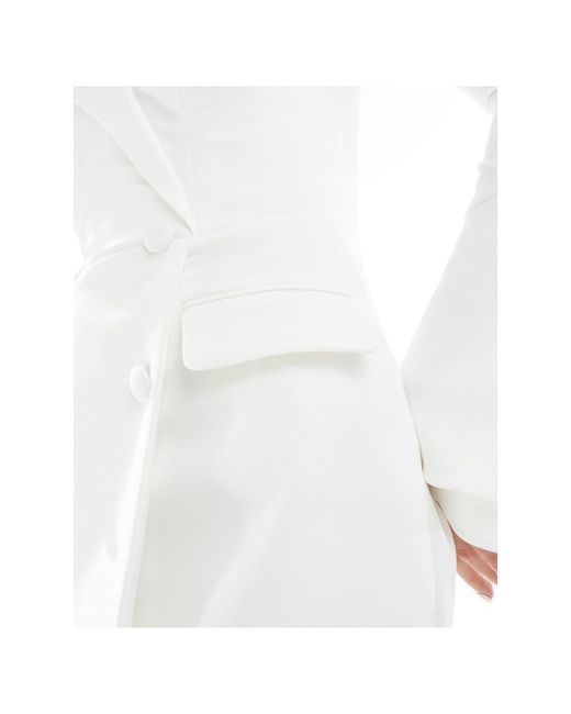 Lavish Alice White Aysmetrical Blazer Dress