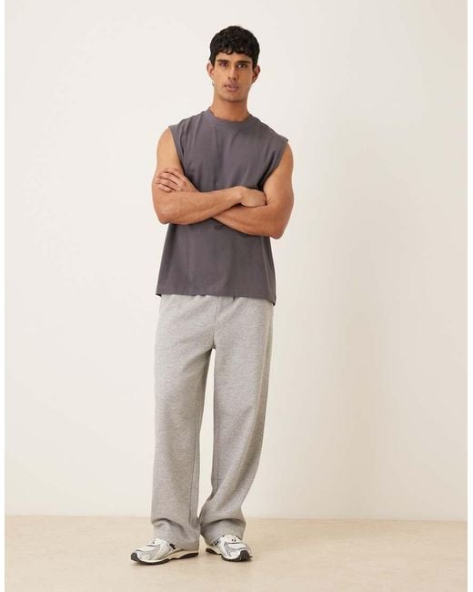 ASOS Gray Essentials Oversized Tank Top for men