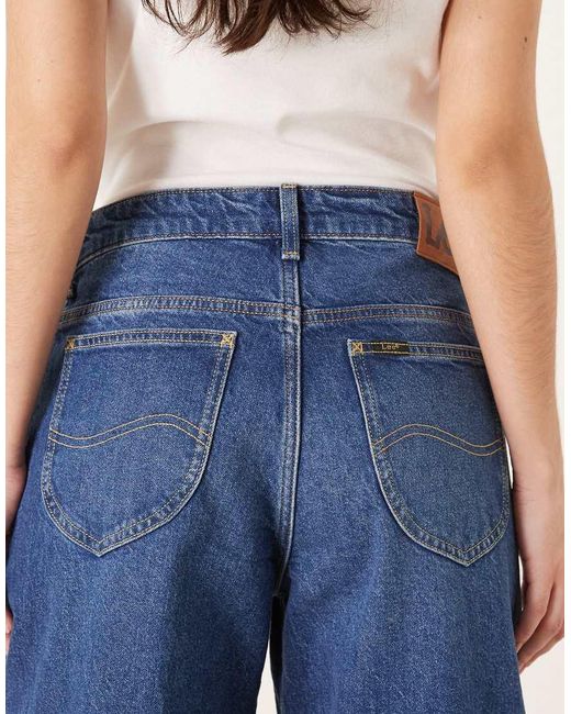 Lee Jeans Blue Rider Loose Wide Leg Jeans