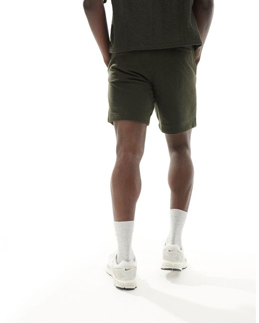 Abercrombie & Fitch Green Pull On Relaxed Fit Lace Shorts for men