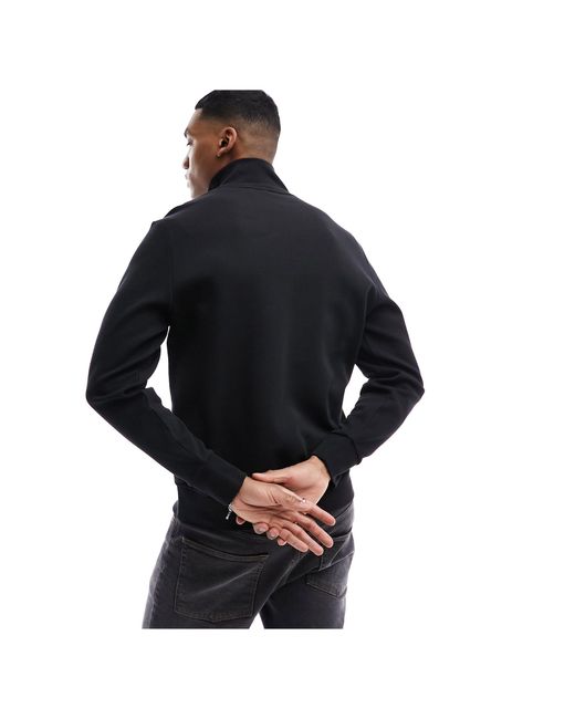 Repreve - felpa nera con zip corta e logo micro di Calvin Klein in Black da Uomo