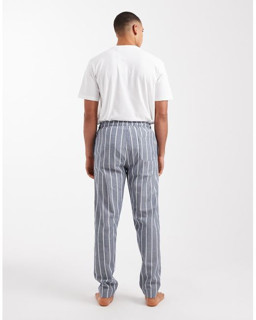 Coffret cadeau pyjama à carreaux avec pantalon et t-shirt - rayures hes et grises Only & Sons pour homme en coloris Blue