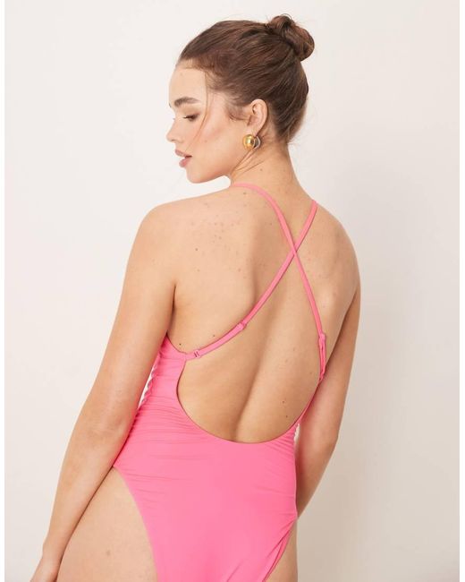 Nike Pink Nike Sneakerkini 2.0 Crossback One Piece Swimsuit
